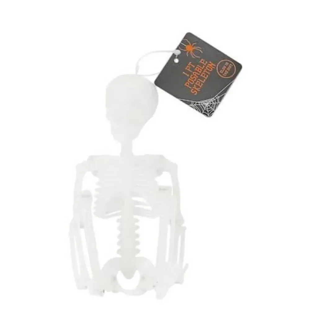 🔥Halloween Poseable Skeleton 1 Foot BNWT🔥
